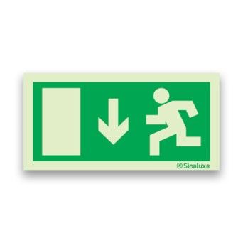 Placa Sinalux Evacua��o Porta Sa�da 20x10cm