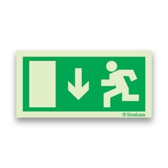 Placa Sinalux Evacua��o Porta Sa�da 30x15cm
