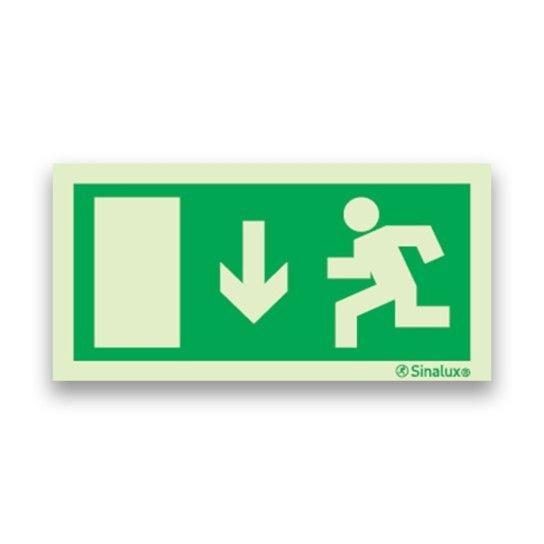 Placa Sinalux Evacuação Porta Saída 20x10cm Placa Sinalux Evacuação Porta Saída 20x10cm