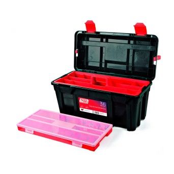 Caixa de Ferramentas Pl�stico N�36 580x285x290mm 33Lts c/ Organizador e Bandeja Tayg