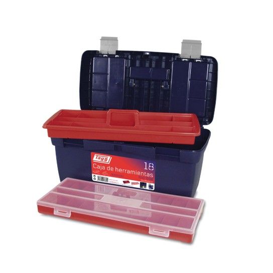 Caixa de Ferramentas Plástico Nº18 580x290x290mm 34Lts c/ Organizador e Bandeja Tayg Caixa de Ferramentas Plástico Nº18 580x290x290mm 34Lts c/ Organizador e Bandeja Tayg