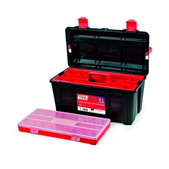 Caixa de Ferramentas Plástico Nº31 445x235x230mm 17Lts c/ Organizador e Bandeja Tayg Caixa de Ferramentas Plástico Nº31 445x235x230mm 17Lts c/ Organizador e Bandeja Tayg