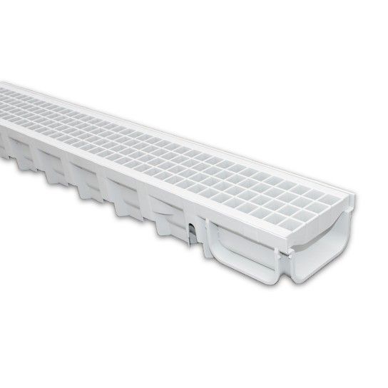 Kit Canal Plus PP Cinza c/ Grelha 1000x130mm Dakota