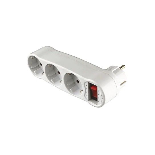 Ficha Tripla em Linha com Interruptor 16A Florida