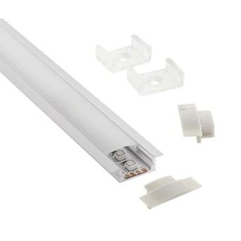 Perfil LED de Embutir Branco c/ Difusor Florida