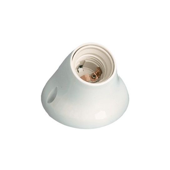 Suporte de Lampada E27 Curvo Branco Florida Suporte de Lampada E27 Curvo Branco Florida