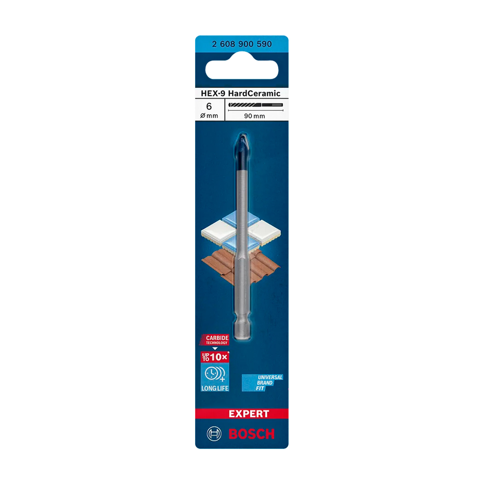 Broca Expert Hex-9 Cer�mica Bosch