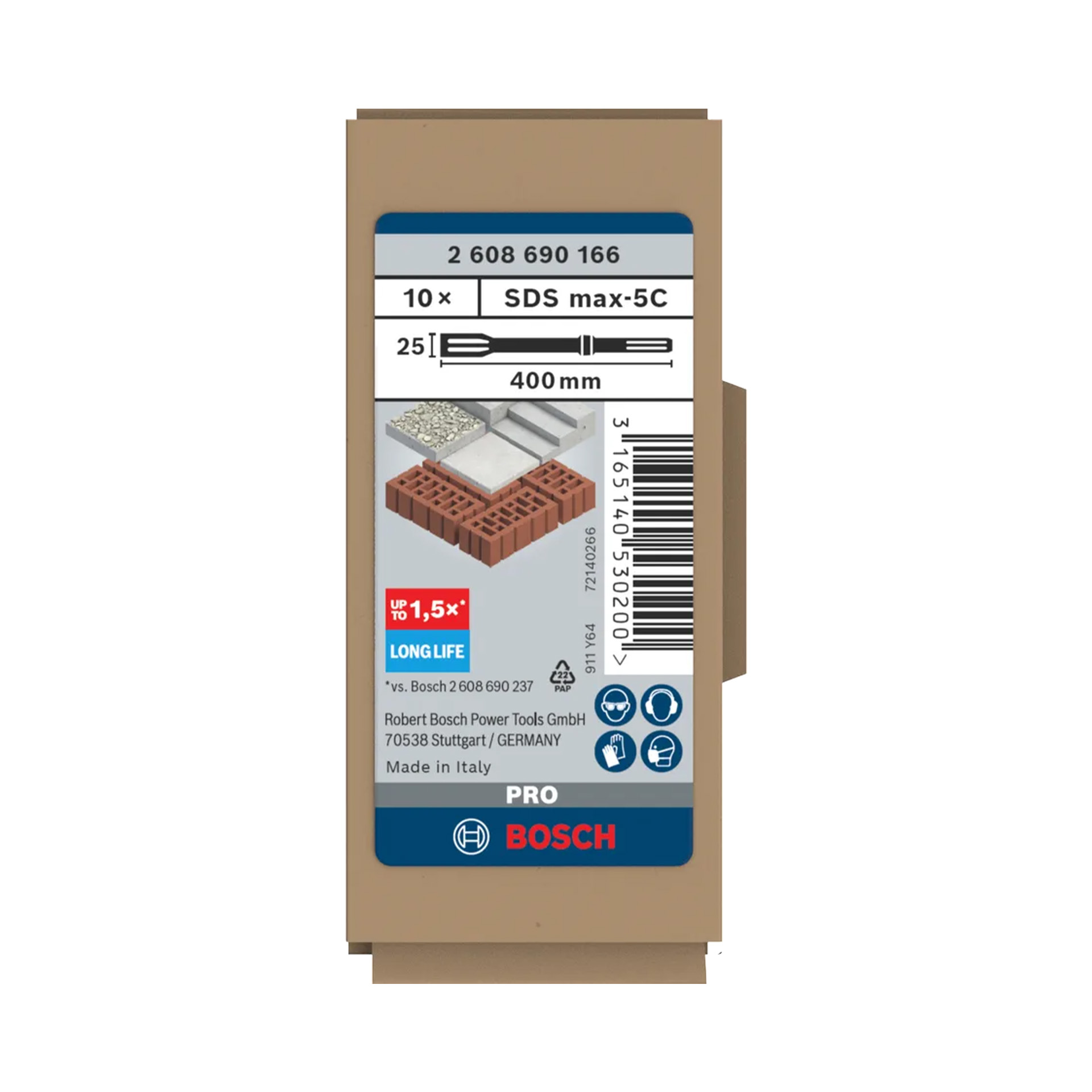 Cinzel Sds Max 5c R-Tec 25x400mm 10und Bosch