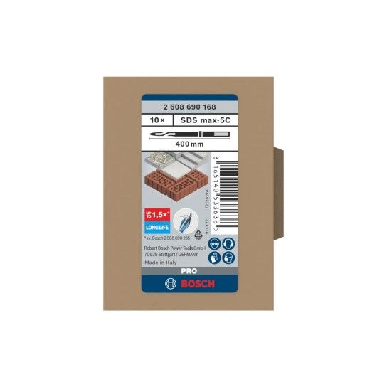 Ponteiros Sds-Max 5c R-Tec 400mm 10und Bosch