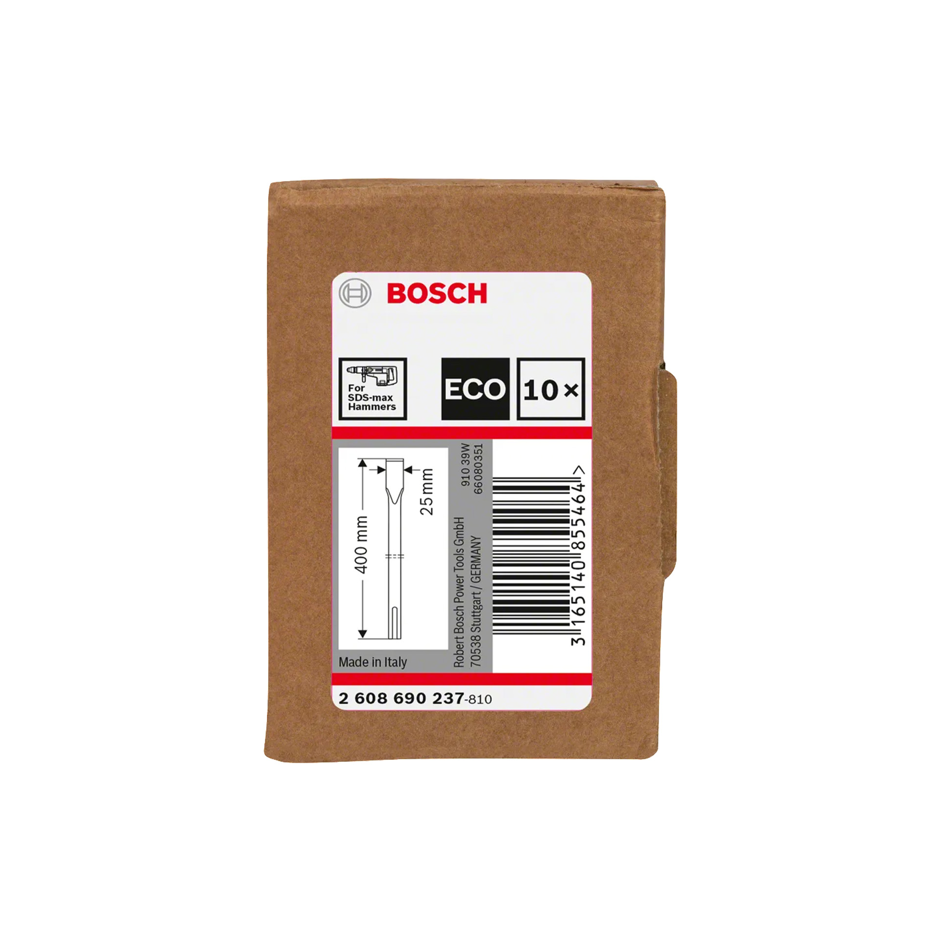 Cinzel Plano Sds Max Eco 400mm 10und Bosch