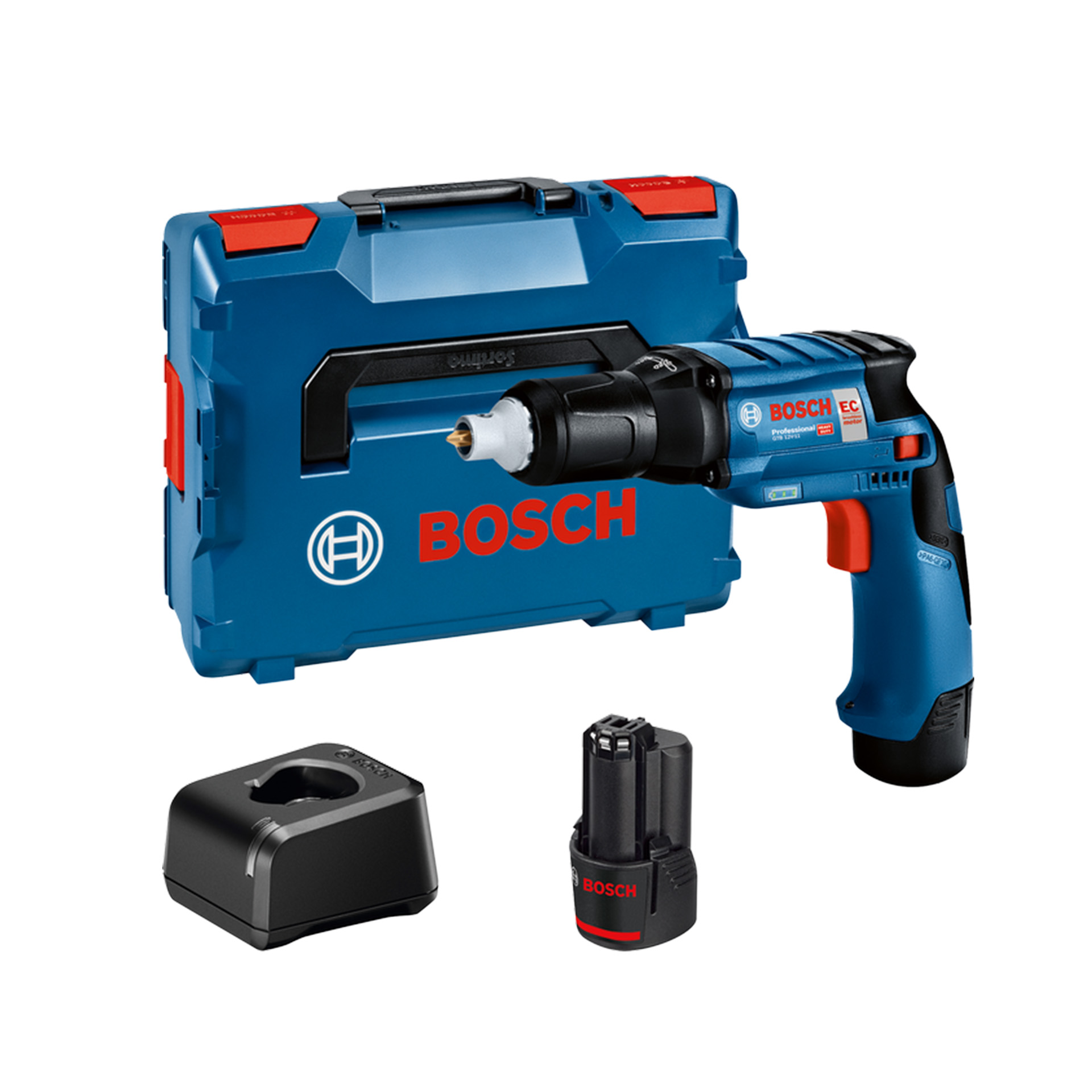 Aparafusadora c/ Batente Profundidade GTB 12V-11 2x2Ah+Gal12V20 L-Boxx Bosch