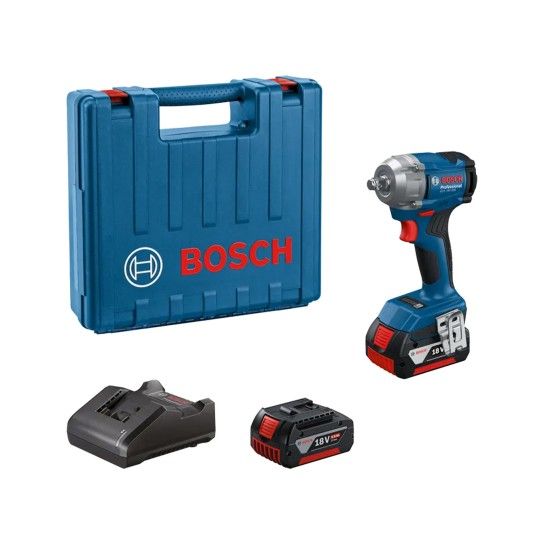 Chave de Impacto GDS 18V-350 2x4Ah+Gal18V-20 L-Case Bosch