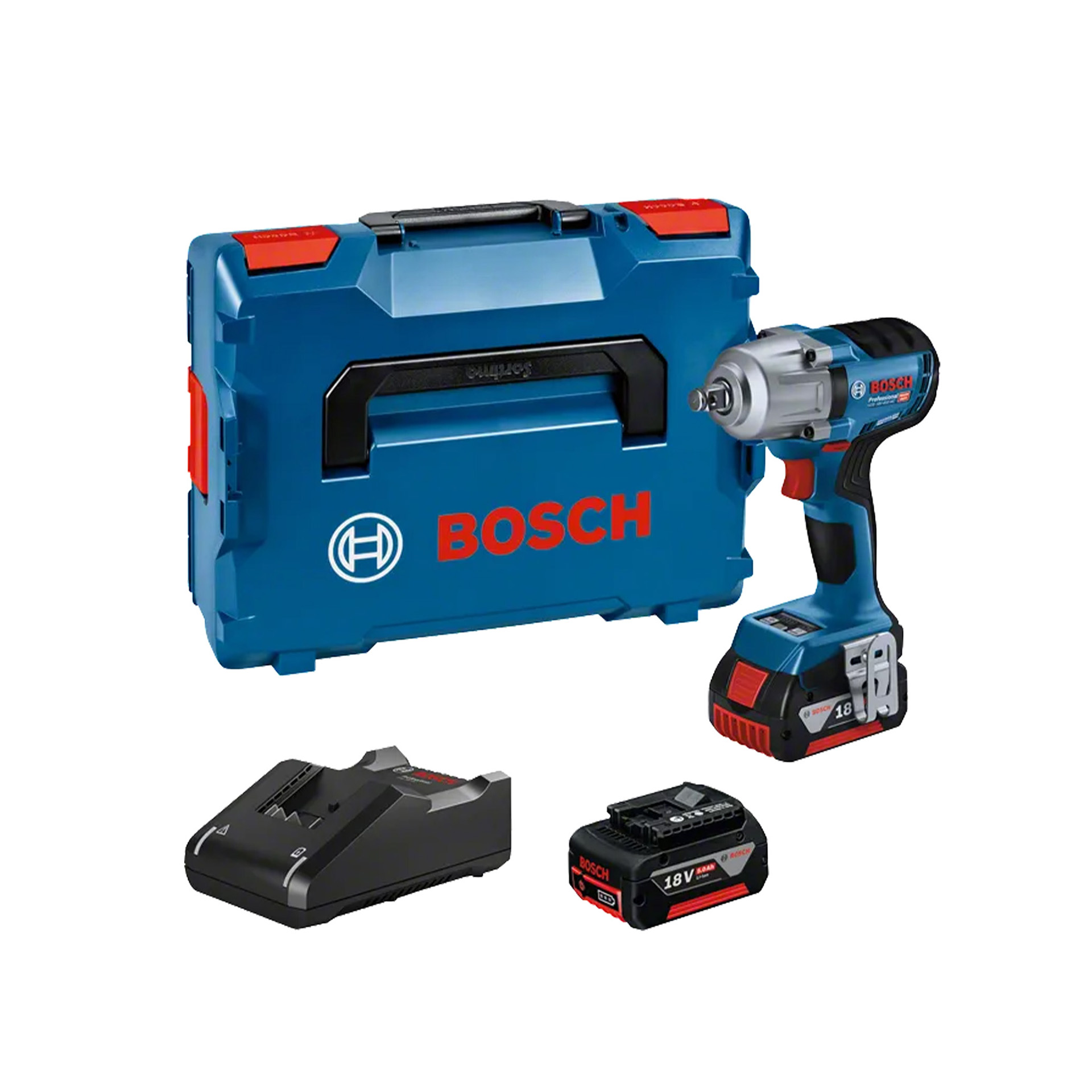 Chave de Impacto GDS 18V-450HC 2x5Ah+Gal18V-40 L-Boxx Bosch Chave de Impacto GDS 18V-450HC 2x5Ah+Gal18V-40 L-Boxx Bosch