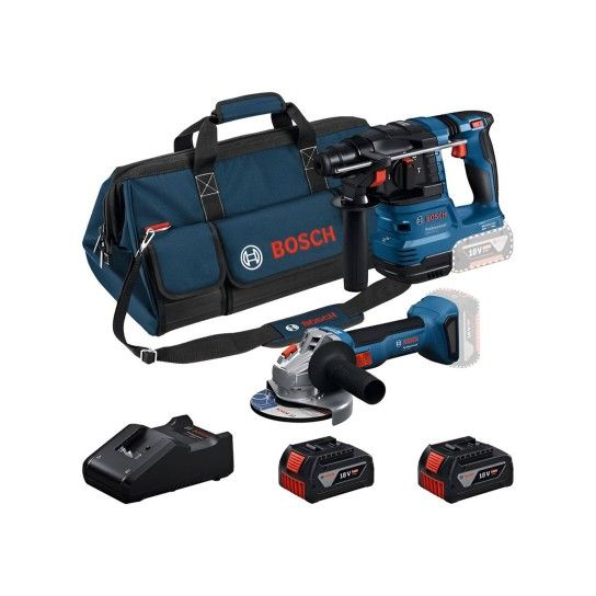 Kit GWS 18V-8+GBH 18V-22+2x4Ah+Gal Saco Bosch Kit GWS 18V-8+GBH 18V-22+2x4Ah+Gal Saco Bosch
