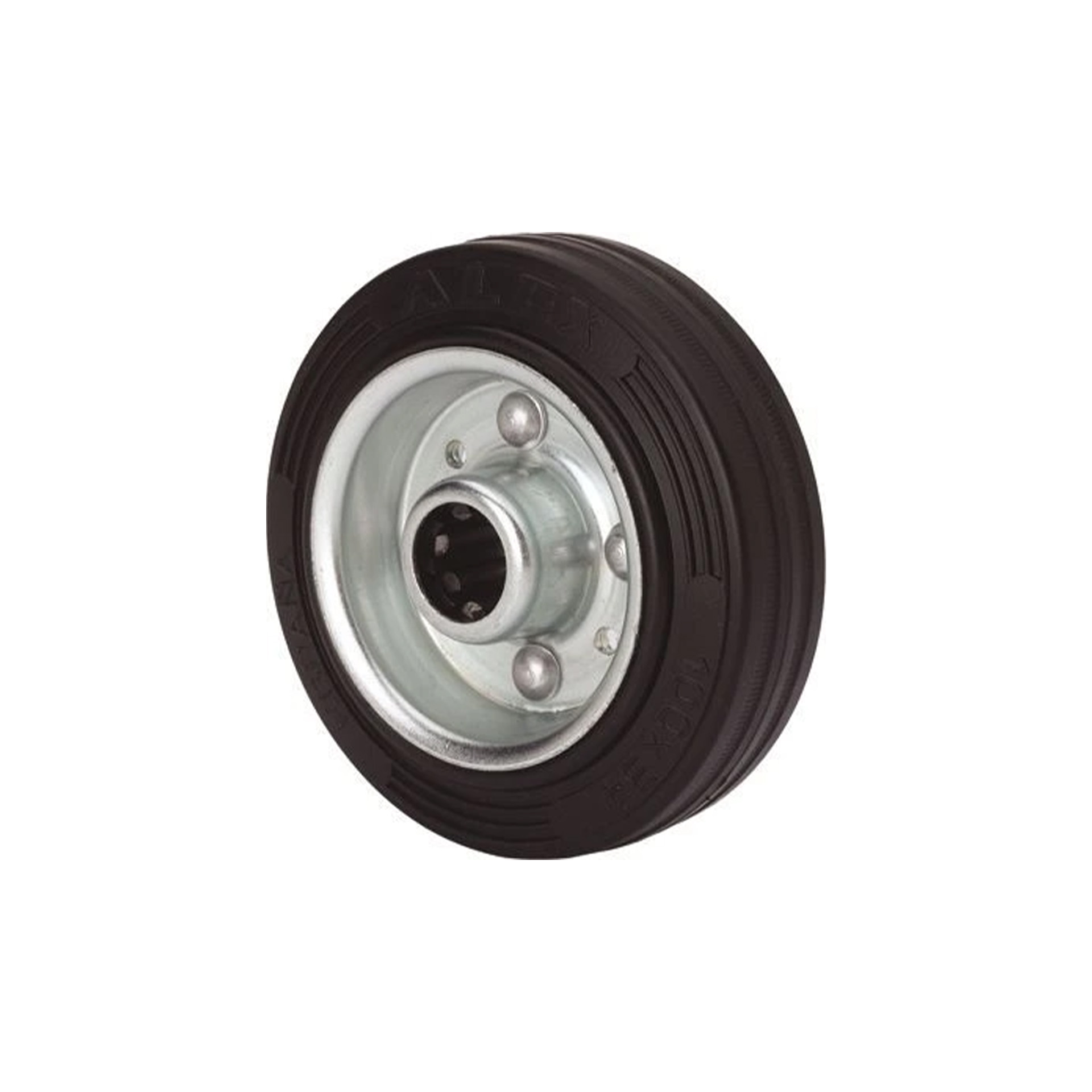 Rodízio Giratório Borracha 80mm com Travao 105x80mm 80Kg Alex Rodízio Giratório Borracha 80mm com Travao 105x80mm 80Kg Alex