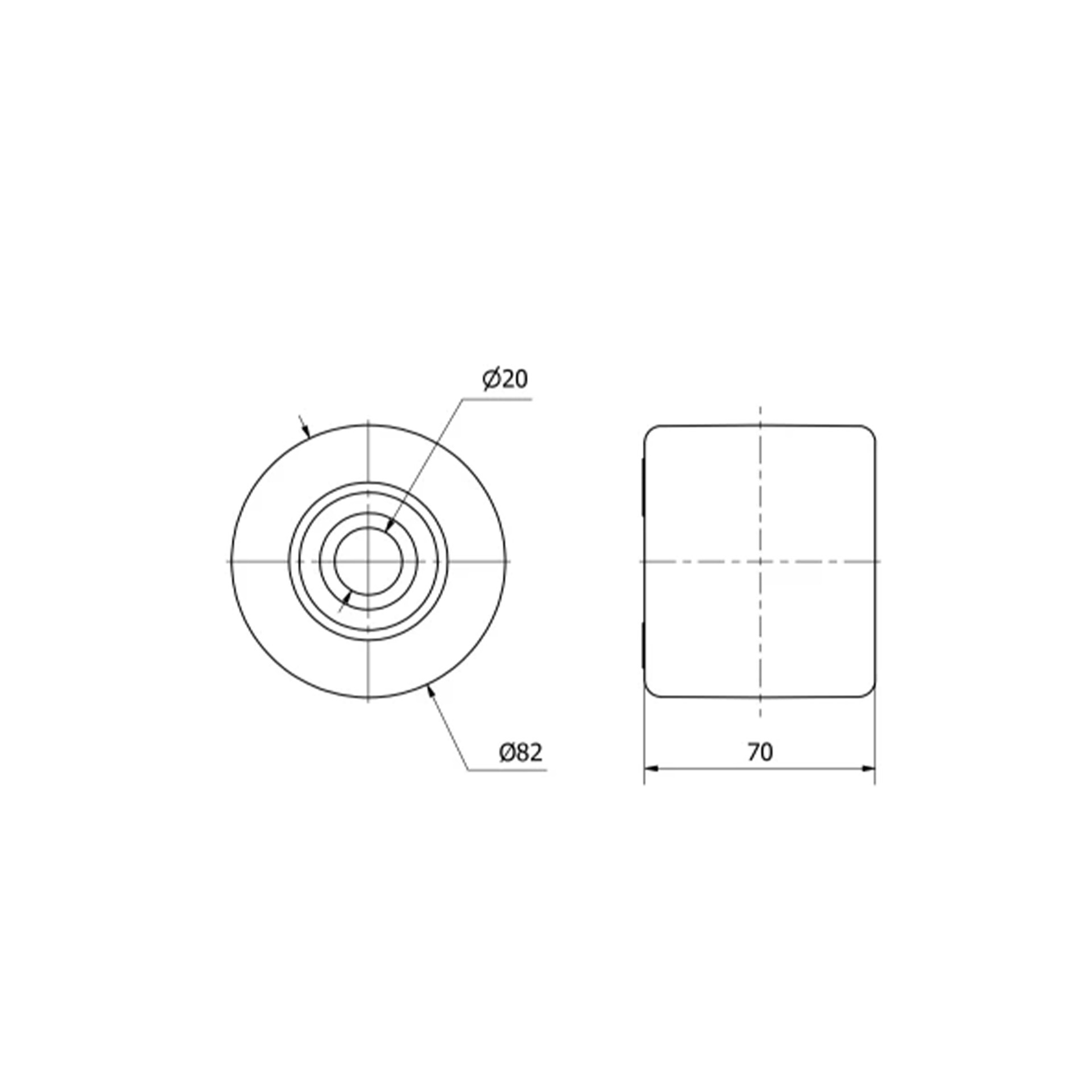 Roda para Porta Paletes Nylon 82x20x70mm 700Kg Alex Roda para Porta Paletes Nylon 82x20x70mm 700Kg Alex