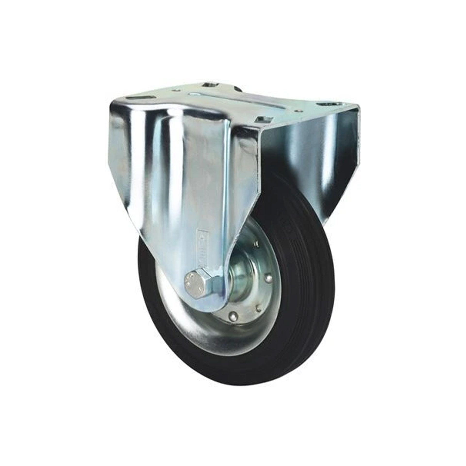 Rodízio Fixo Borracha 80mm 107x86mm 80Kg Alex Rodízio Fixo Borracha 80mm 107x86mm 80Kg Alex