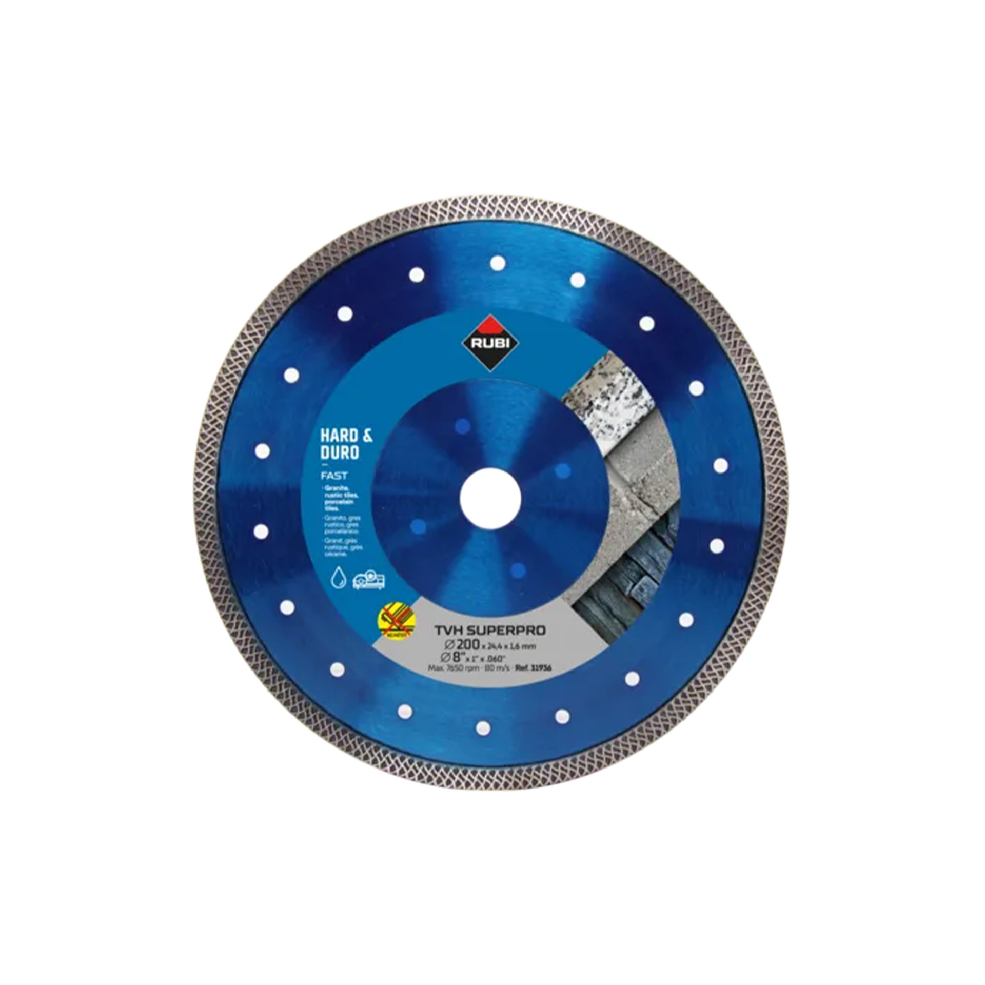 Disco Diamante Material Duro Tvh 200 Superpro Rubi