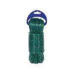 Cabo A�o Plastificado Verde 25 metros Rombull