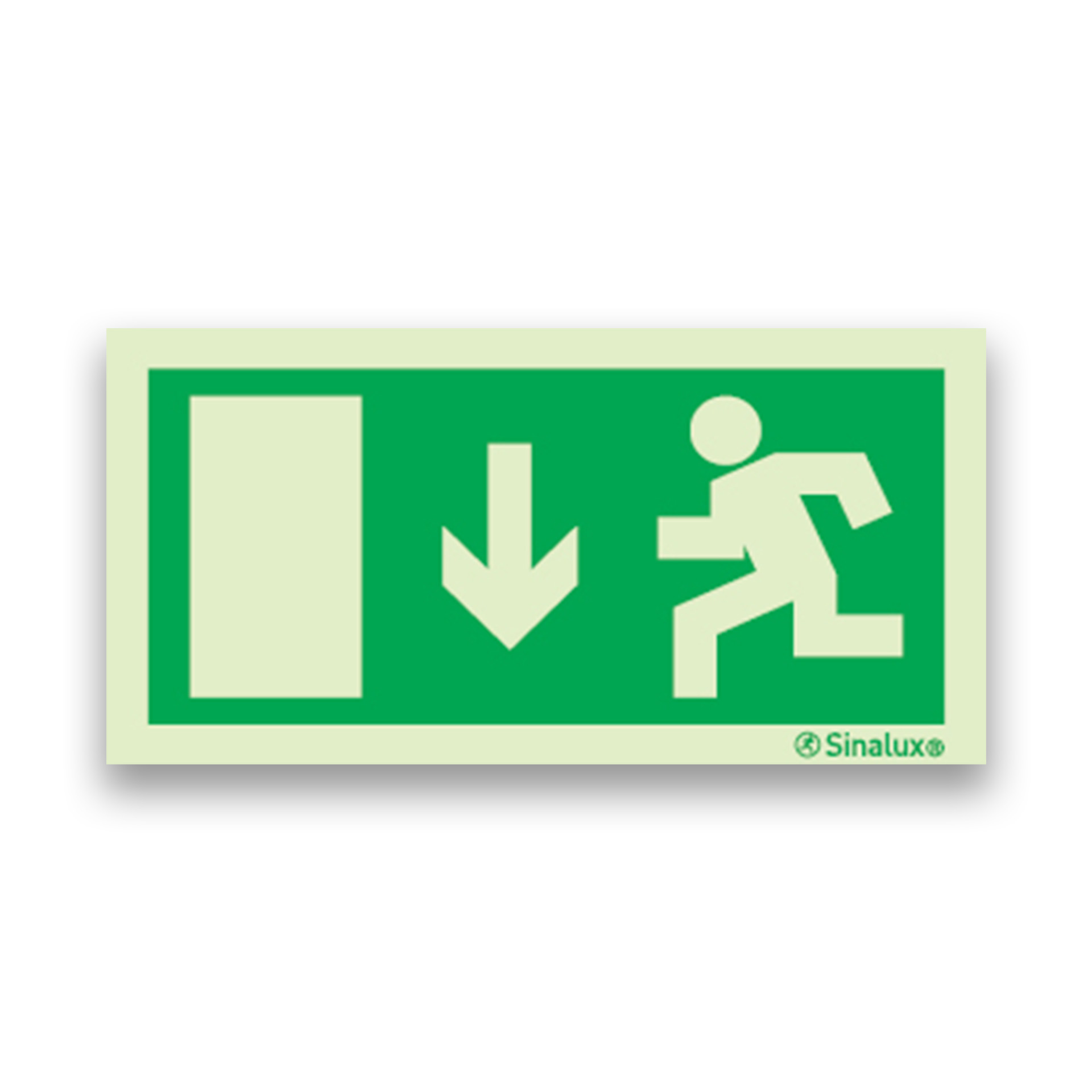 Placa Sinalux Evacua��o Porta Sa�da 30x15cm