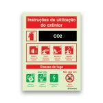 Placa Sinalux Instruções de Utilização do Extintor CO2 Placa Sinalux Instruções de Utilização do Extintor CO2