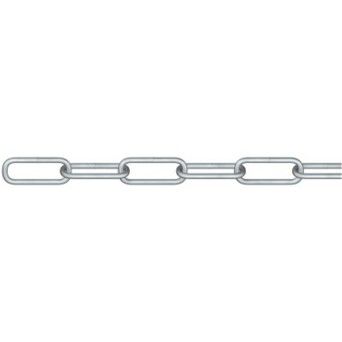 Corrente Elo Largo A�o Zincado Din 5685-1 5mmx30Mts Rombull