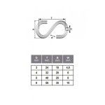 Gancho c/ Formato S A�o 6mm 2Un Rombull