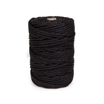 Corda Polietileno 4 Fios 5mm 200Mts Preto Rombull