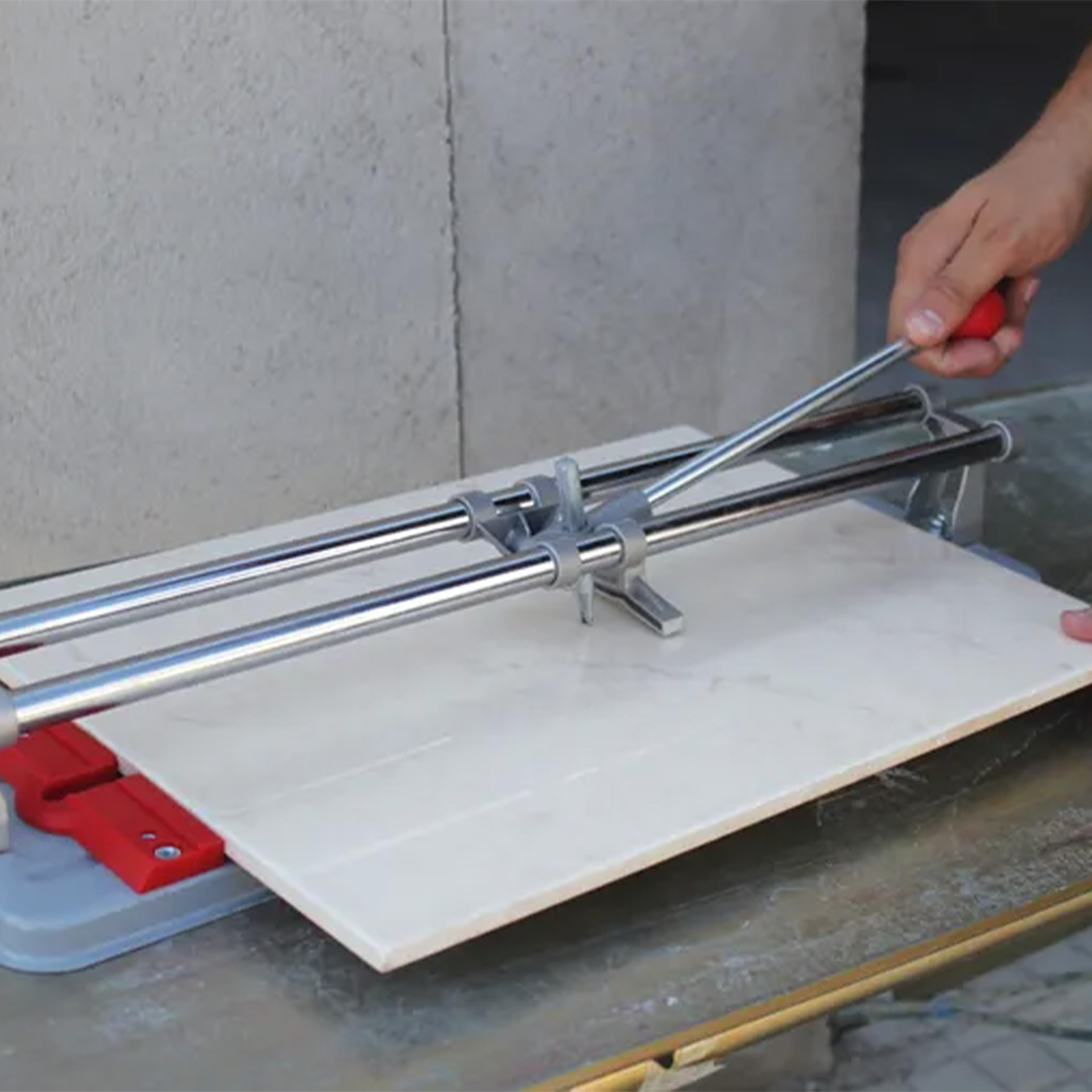 Cortador Manual Pratic-51 c/ Topo Lateral Esquadro 45� Rubi