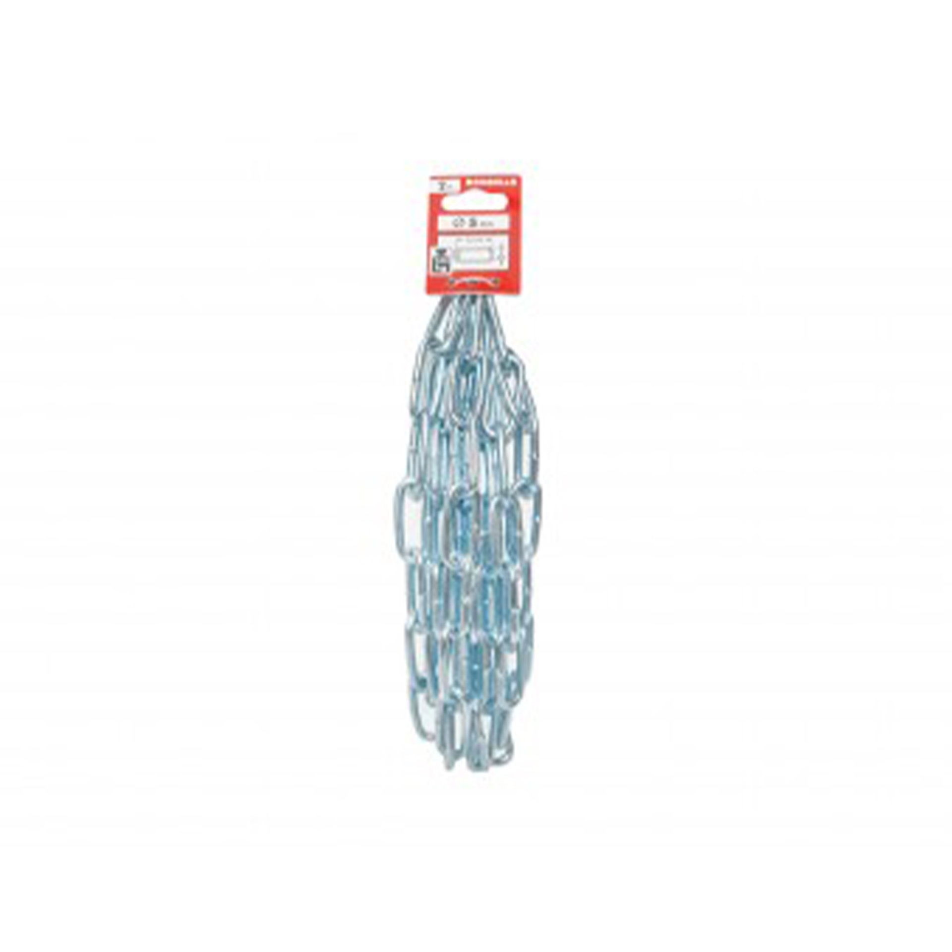Corrente Elo Largo A�o Zincado Din5685-1 4mmx3Mts Rombull