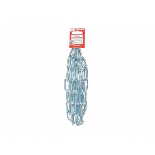 Corrente Elo Largo A�o Zincado Din5685-1 4mmx3Mts Rombull