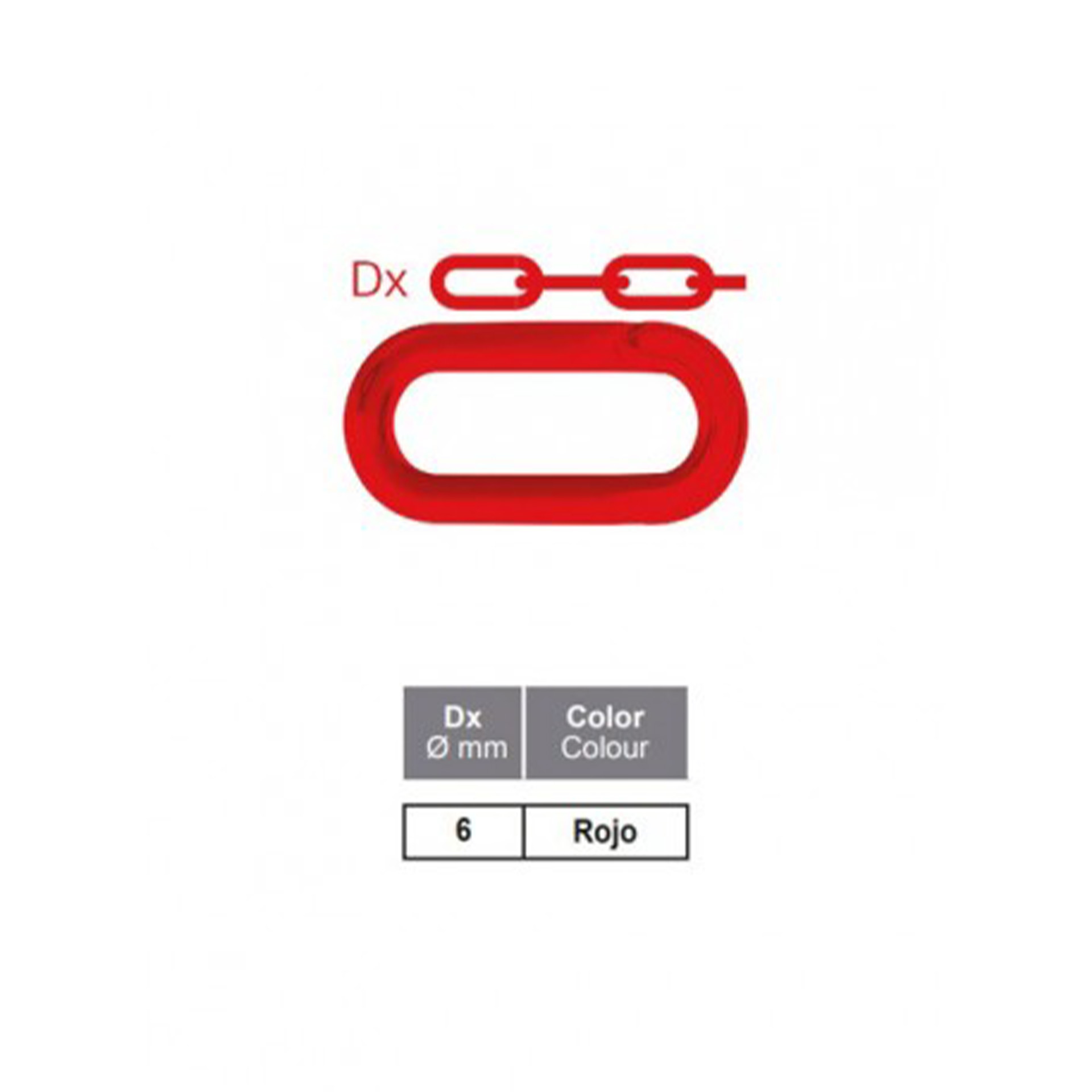 Elo Uni�o Polietileno 6mm Vermelho (2und) Rombull
