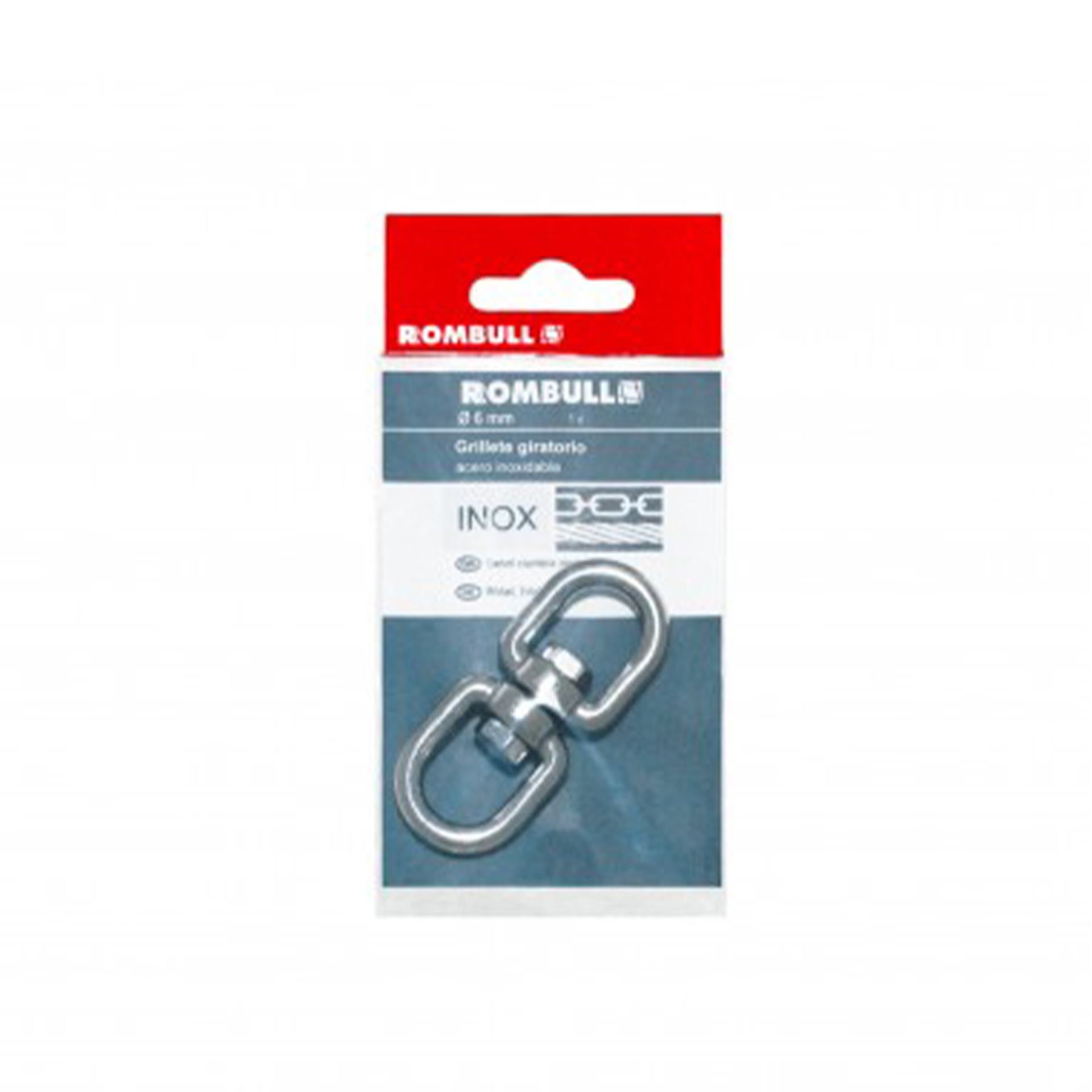 Gancho Giratorio A�o Niquel 4,5mm (2und) Rombull
