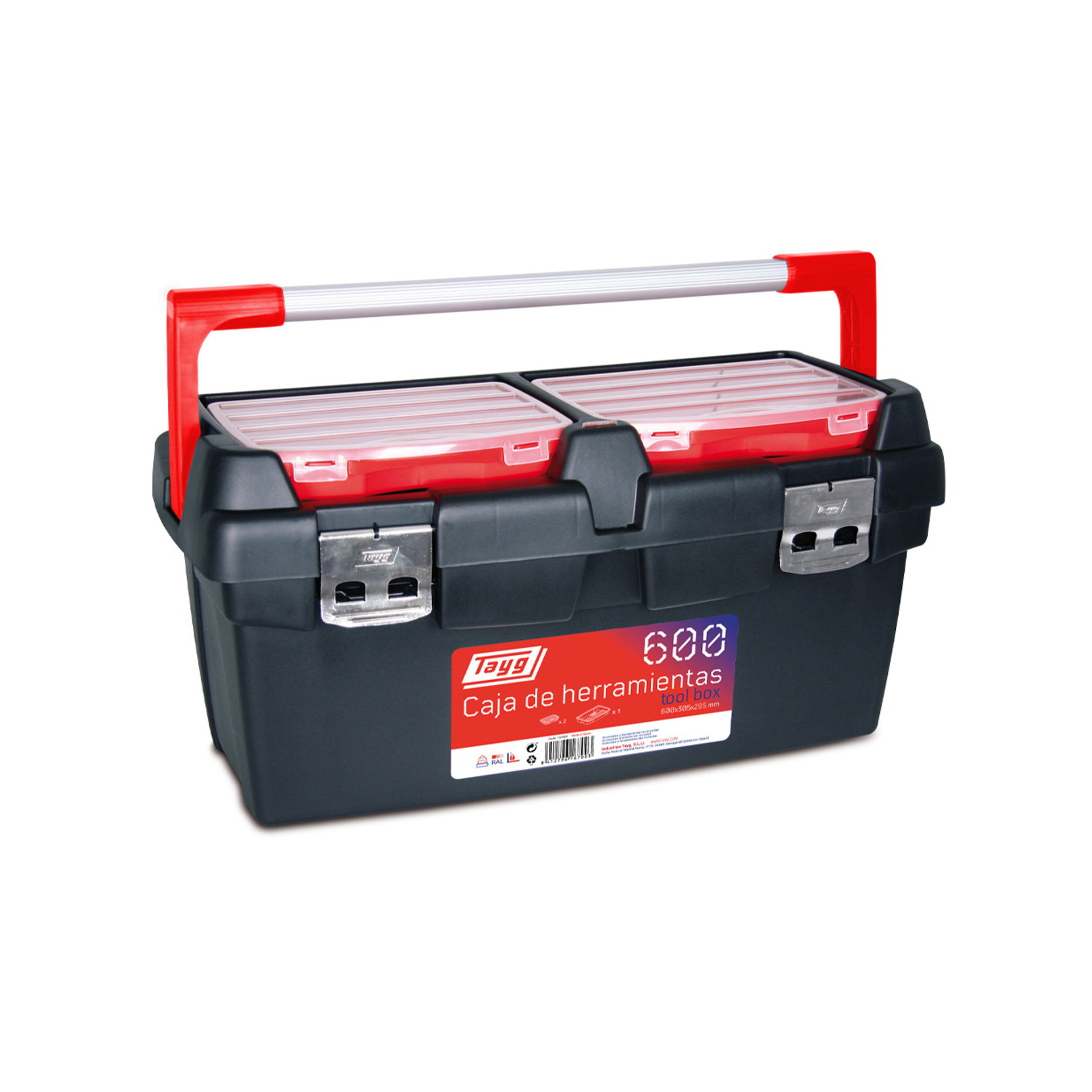 Caixa de Ferramentas Nº600 600x305x295mm 37Lts Tayg Caixa de Ferramentas Nº600 600x305x295mm 37Lts Tayg