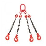 Linga Corrente G80 10mm 4 Ramais 3Mts c/ Gancho Linga Corrente G80 10mm 4 Ramais 3Mts c/ Gancho