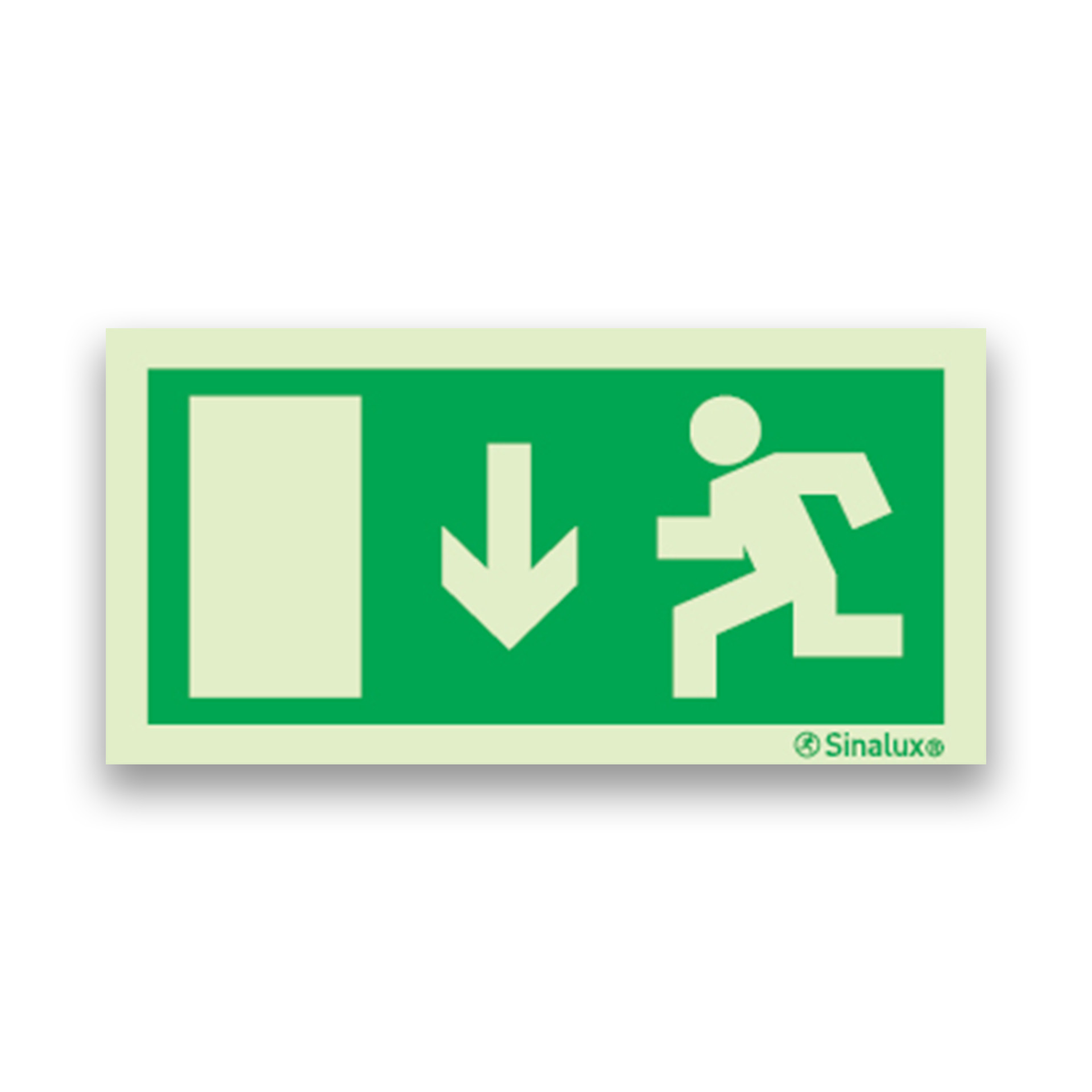 Placa Sinalux Evacuação Porta Saída 20x10cm Placa Sinalux Evacuação Porta Saída 20x10cm