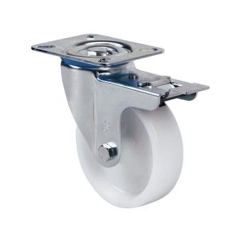 Rod�zio Girat�rio Poliamida 80mm com Travao 105x80mm 130Kg Alex