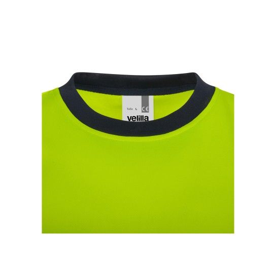T-shirt Poliéster Reciclado Bicolor Faixas Refletoras Segmentadas 305633 Velilla (Tamanho L.Azul Na T-shirt Poliéster Reciclado Bicolor Faixas Refletoras Segmentadas 305633 Velilla (Tamanho L.Azul Na