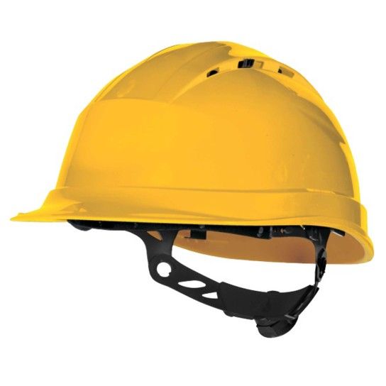 Capacete de Obra Quartz UP IV DeltaPlus Ventilado (Amarelo) Capacete de Obra Quartz UP IV DeltaPlus Ventilado (Amarelo)