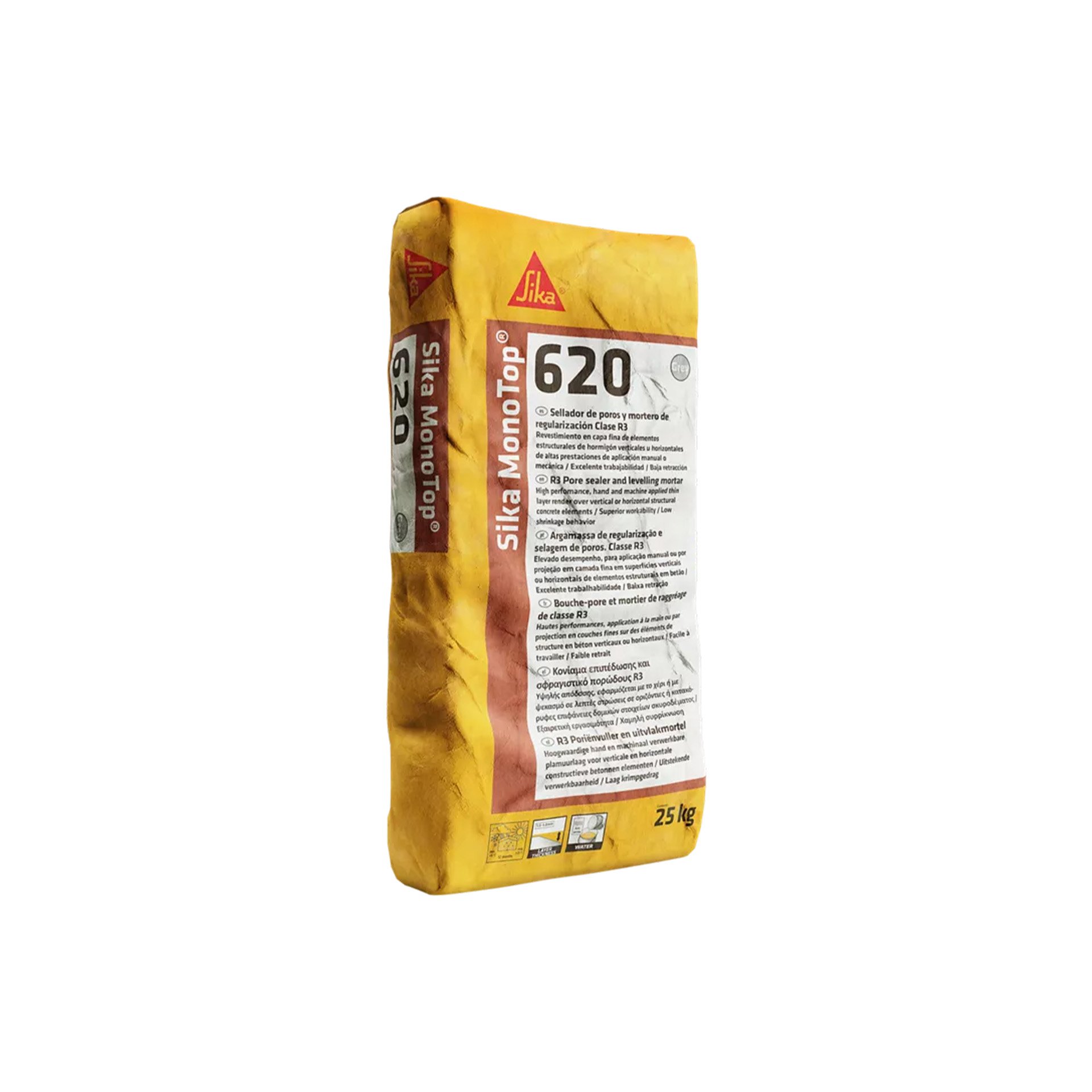 Argamassa de Reparação SikaMonoTop-620 Cinza ES C647 25Kg Argamassa de Reparação SikaMonoTop-620 Cinza ES C647 25Kg