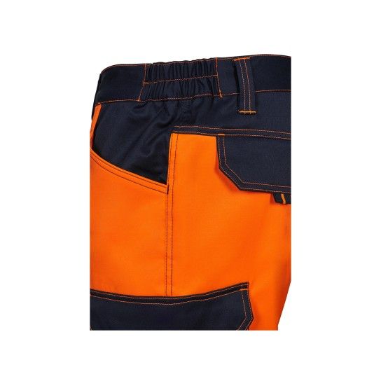 Cal�as Stretch com Joelheiras e Faixas Refletoras 303010S Velilla (Tamanho S.Azul Navy/Laranja)