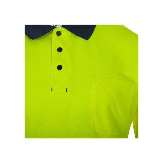 Polo Poliéster Reciclado Bicolor Manga Curta Faixas Refletoras 305533 Velilla (Tamanho L.Azul Navy/A Polo Poliéster Reciclado Bicolor Manga Curta Faixas Refletoras 305533 Velilla (Tamanho L.Azul Navy/A