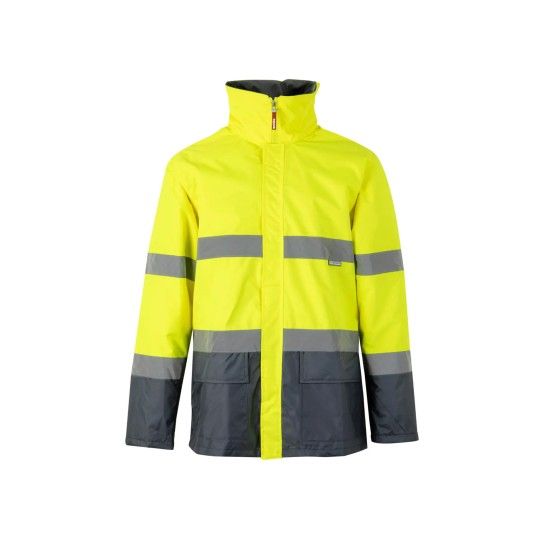 Parka Bicolor AV 306002 Velilla  (Tamanho L.Azul Marinho/Amarelo Fluorescente)