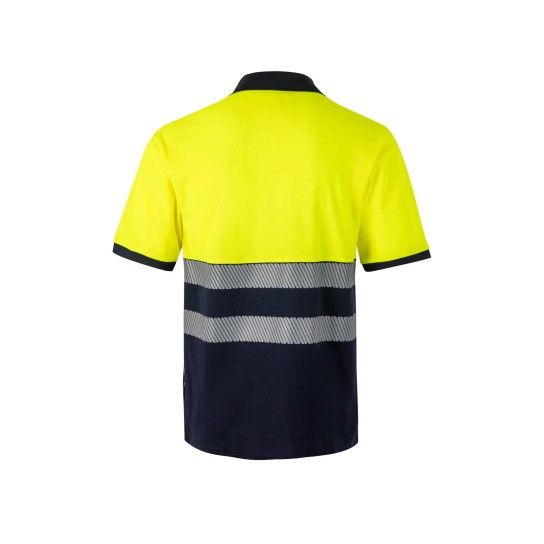 Polo Algodão Bicolor Manga Curta Faixas Refletoras 305523 Velilla (Tamanho L.Azul Navy/Amarelo) Polo Algodão Bicolor Manga Curta Faixas Refletoras 305523 Velilla (Tamanho L.Azul Navy/Amarelo)