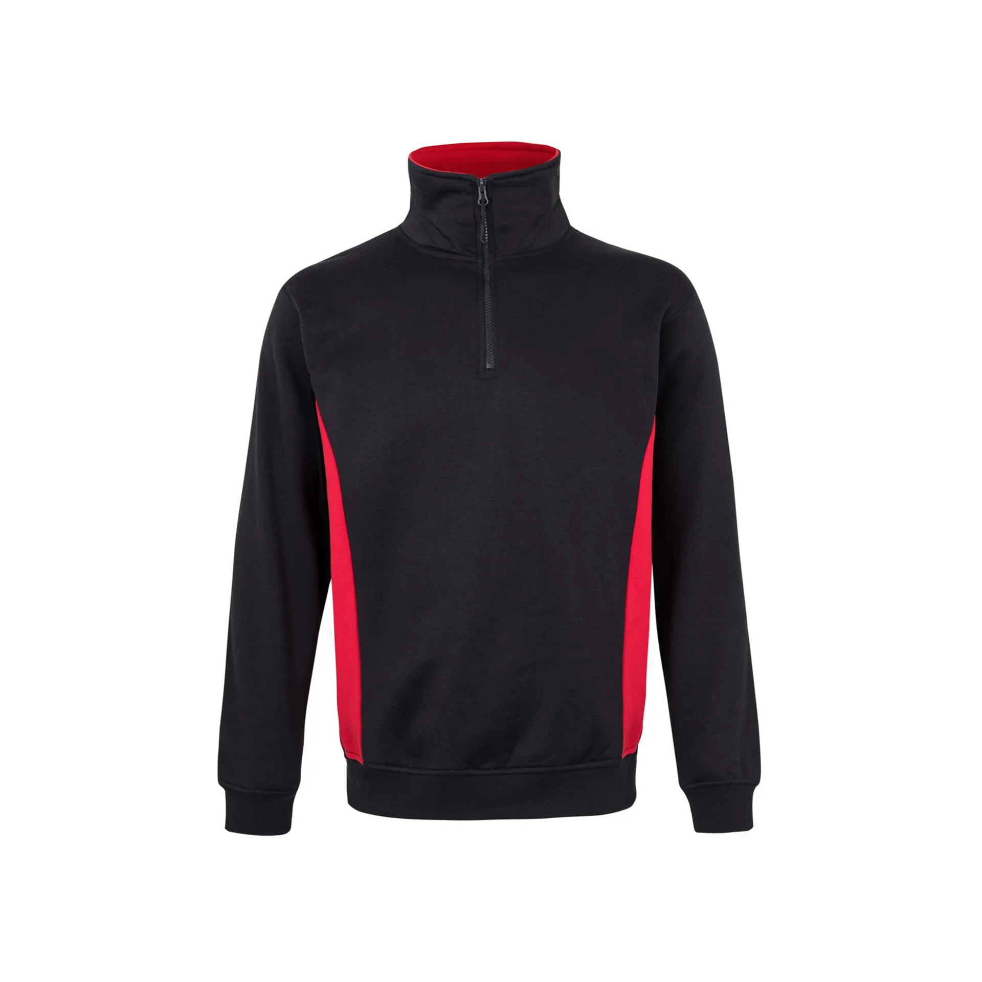 Sweatshirt Bicolor com Meio Fecho 105704 Velilla (Tamanho L.Preto/Vermelho) Sweatshirt Bicolor com Meio Fecho 105704 Velilla (Tamanho L.Preto/Vermelho)