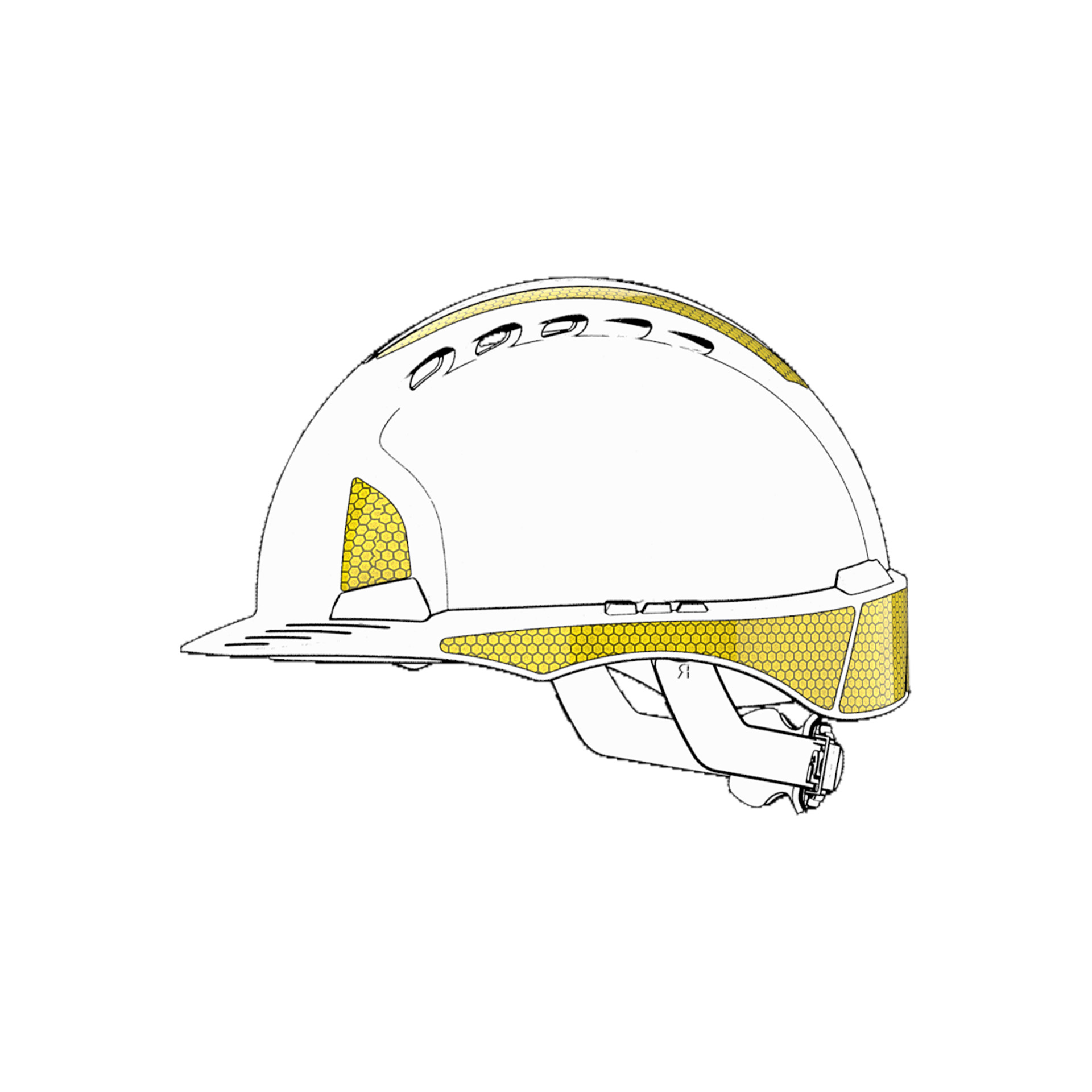 Kit de Autocolantes Refletores para EVO 2/3 Jsp 10 Un (Amarelo) Kit de Autocolantes Refletores para EVO 2/3 Jsp 10 Un (Amarelo)