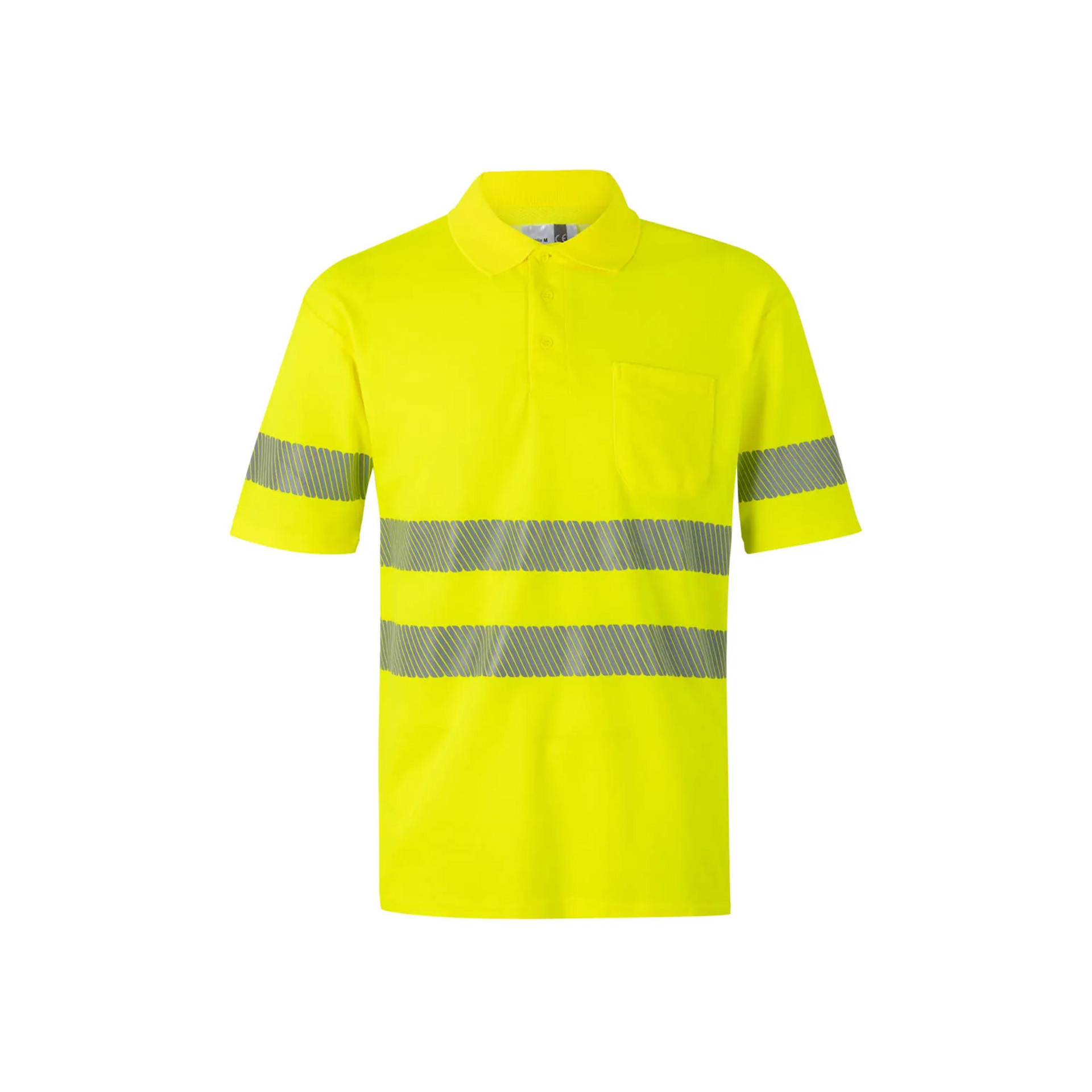 Polo Algodão Manga Curta Faixas Refletoras 305522 Velilla (Tamanho L.Amarelo Fluorescente) Polo Algodão Manga Curta Faixas Refletoras 305522 Velilla (Tamanho L.Amarelo Fluorescente)