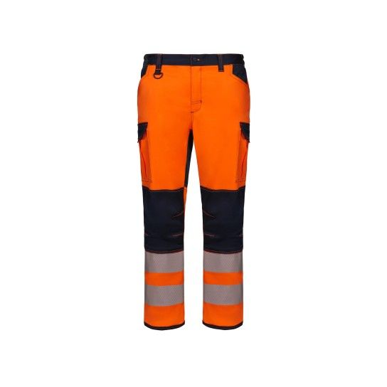Cal�as Stretch com Joelheiras e Faixas Refletoras 303010S Velilla (Tamanho S.Azul Navy/Laranja)