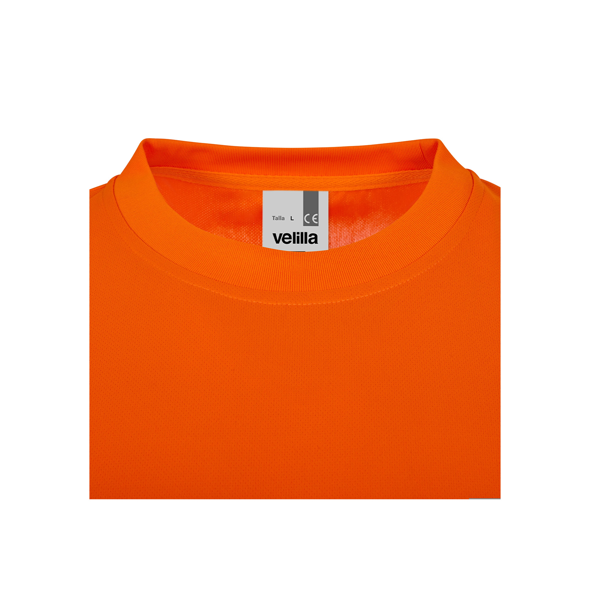 T-shirt Poli�ster Reciclado Manga Comprida Faixas Refletoras 305634 Velilla  (Tamanho S.Laranja Fluo