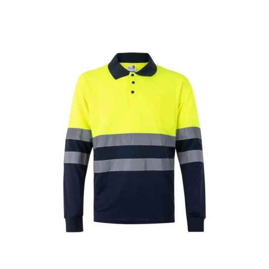 Polo Bicolor Manga Comprida 305507 Velilla (Tamanho 3XL.Azul Marinho/Amarelo Fluorescente) Polo Bicolor Manga Comprida 305507 Velilla (Tamanho 3XL.Azul Marinho/Amarelo Fluorescente)